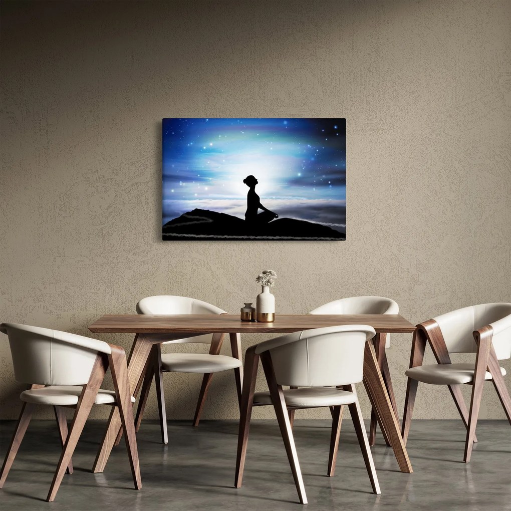 Obraz meditujúce ženy (90x60 cm)