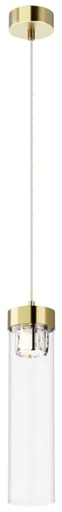 Zuma Line P0389-01D-0FD2 - Luster na lanku GEM 1xG9/28W/230V mosadz