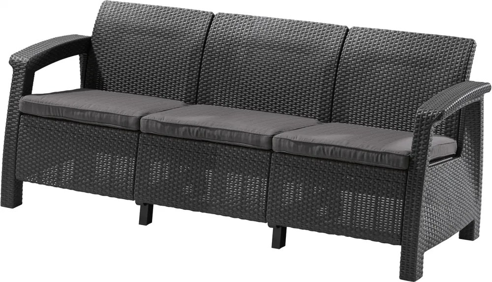 Záhradná pohovka Allibert Corfu Love Seat Max - Graphite