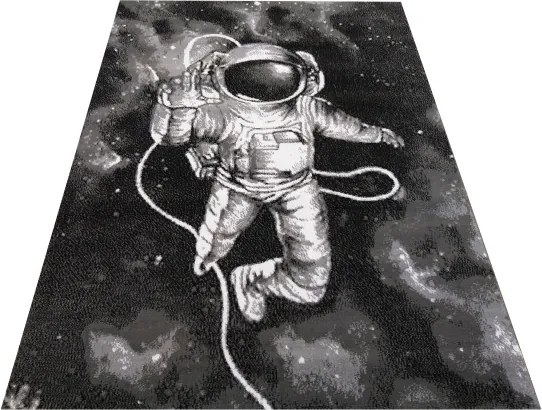 Koberec Soho 11 Kozmonaut - sivý / čierny