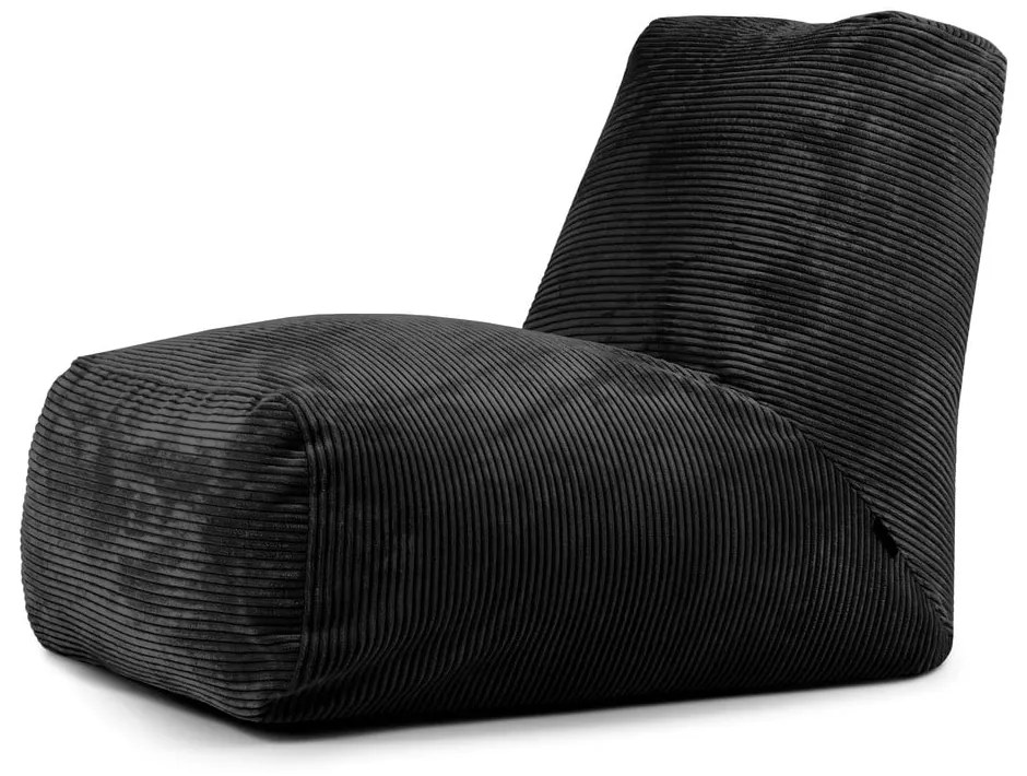 Čierny menčestrový sedací vak Tube – SLOWDOWN