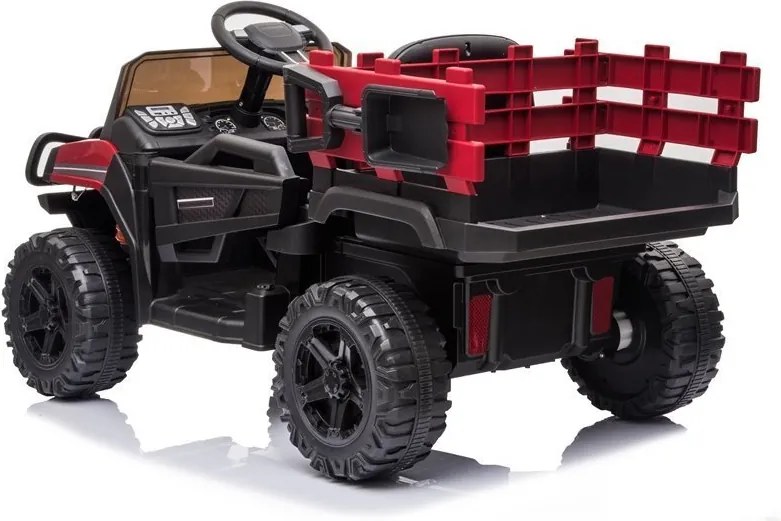 LEAN CARS Batériové autíčko BDM0926 LED MP3 diaľkové červené