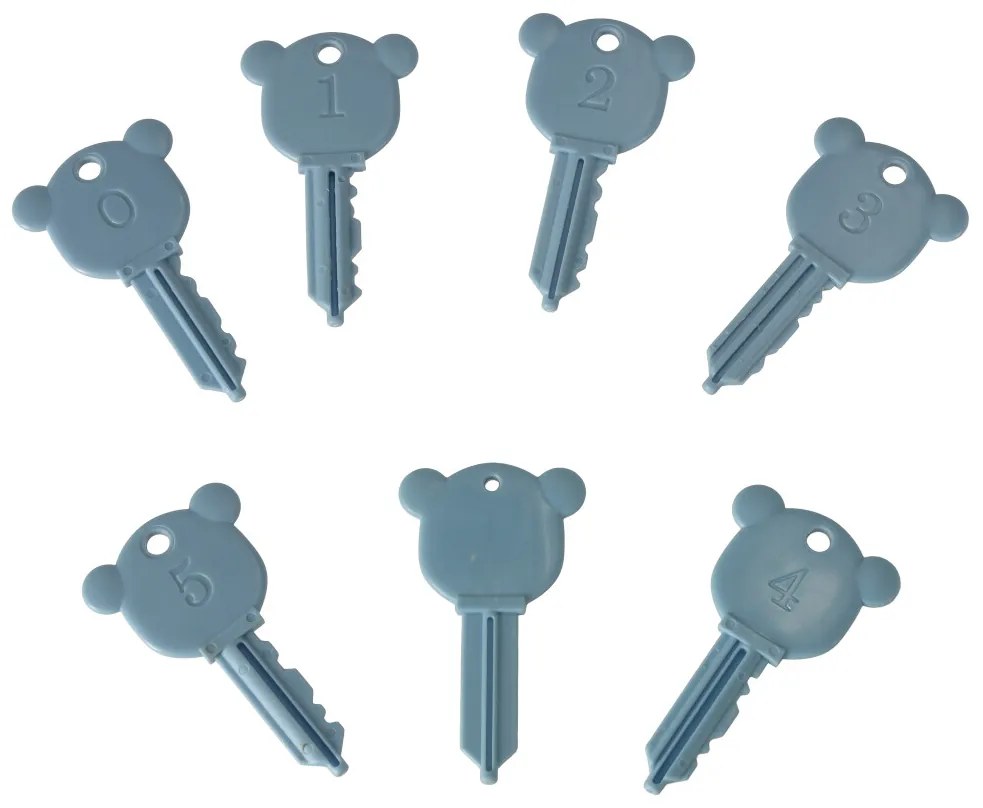 KIK Montessori senzorická hračka: 6 autíčok s visiacimi zámkami – učí farby a čísla 18m+