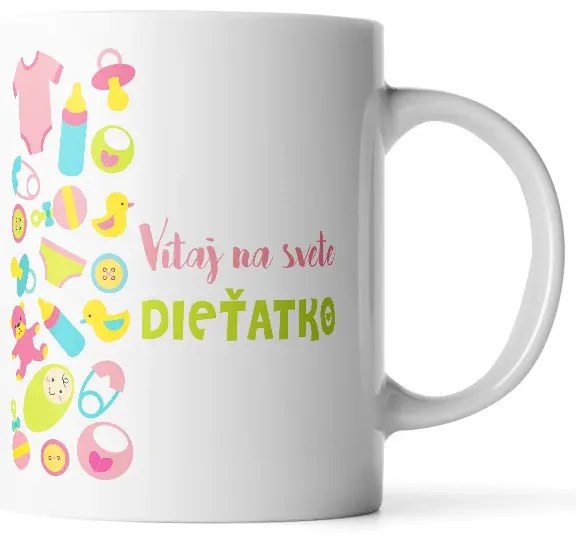 Sablio Hrnček Vitaj na svete, bábätko - 200 ml - espresso