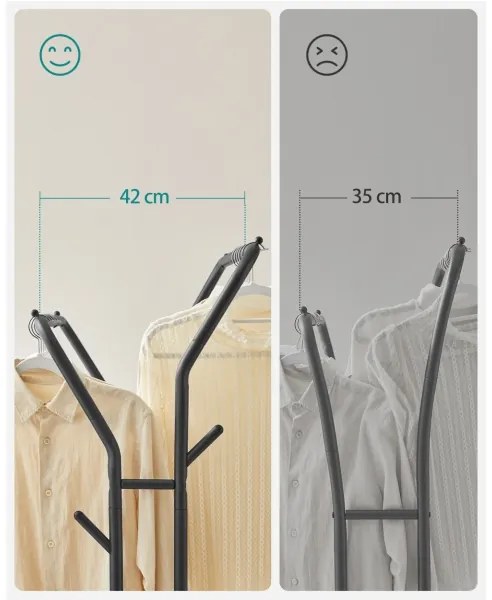 Mobilný stojanový vešiak LINEA čierny