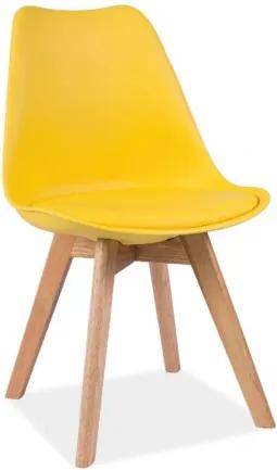 JEREMIE stolička Žltá svetlý buk