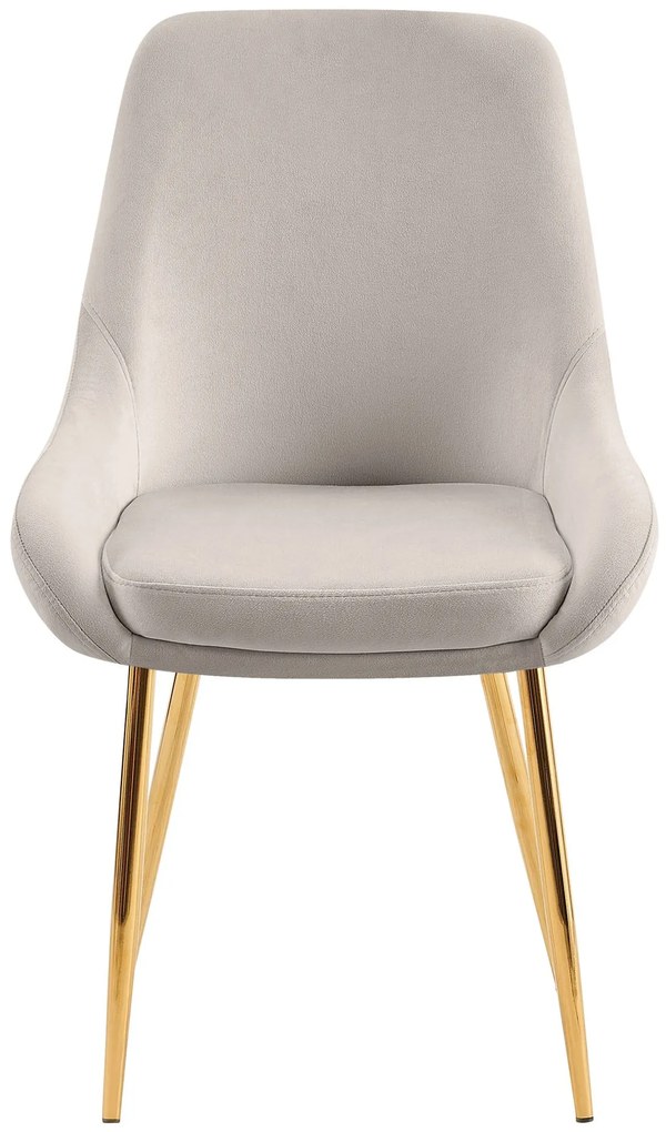 Sada 2 ks jedálenskej stoličky Elmira zamat - sivá