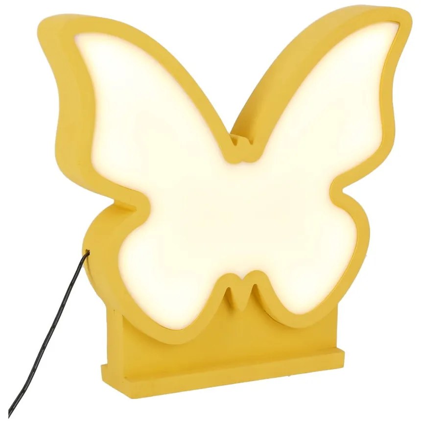 Žltá detská lampička Butterfly - Candellux Lighting