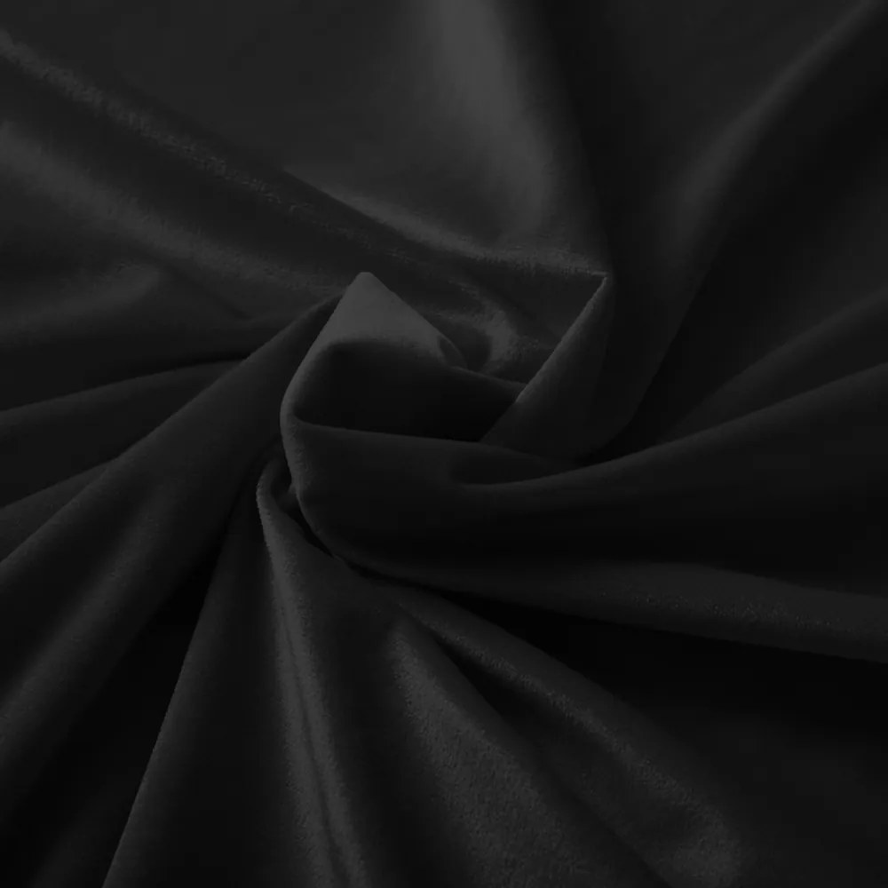 Biante Zamatový behúň na stôl Velvet Prémium SVP-023 Čierny 45x120 cm