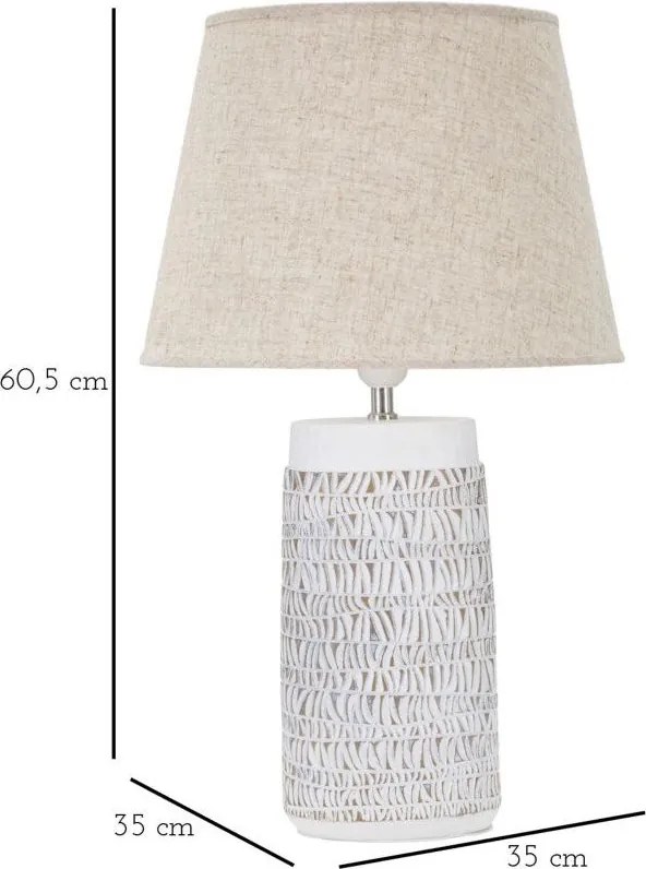 Béžová stolová lampa s textilným tienidlom (výška 60,5 cm) Nairobi – Mauro Ferretti