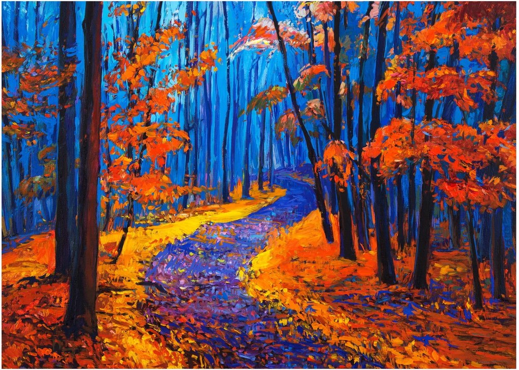 Obraz jesenného lesa (70x50 cm)