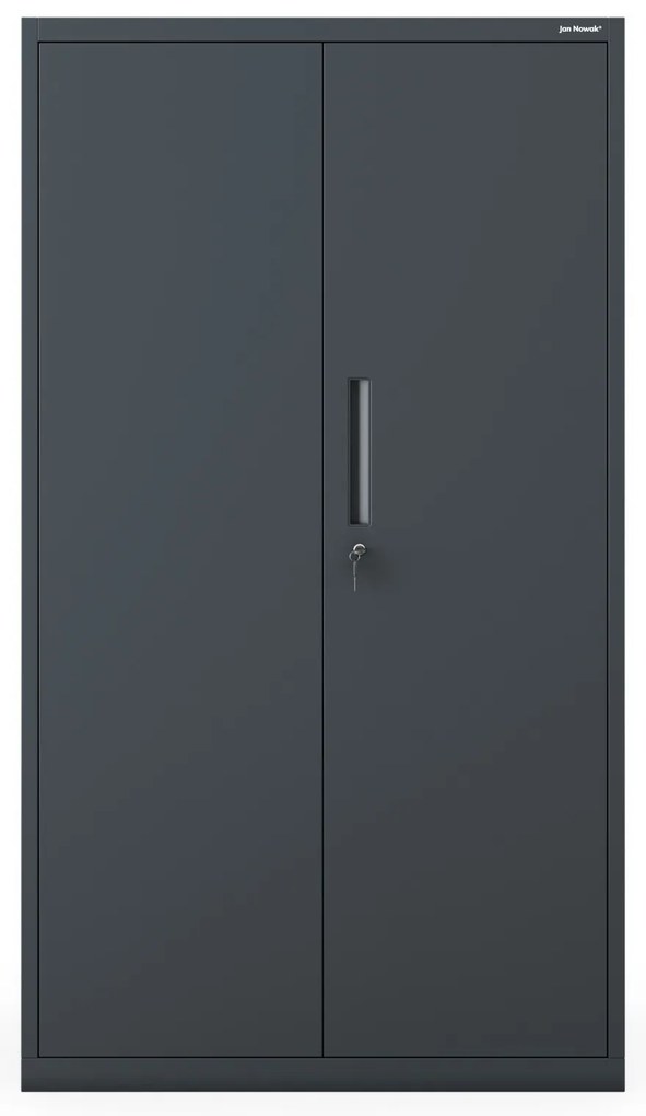 Kovová skriňa MEGAN – antracitová, bez zásuvky, 160 cm