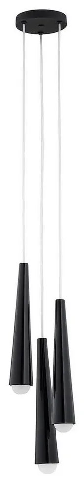 Argon 6103 - Luster na lanku HOLLYWOOD 3xE14/7W/230V čierna