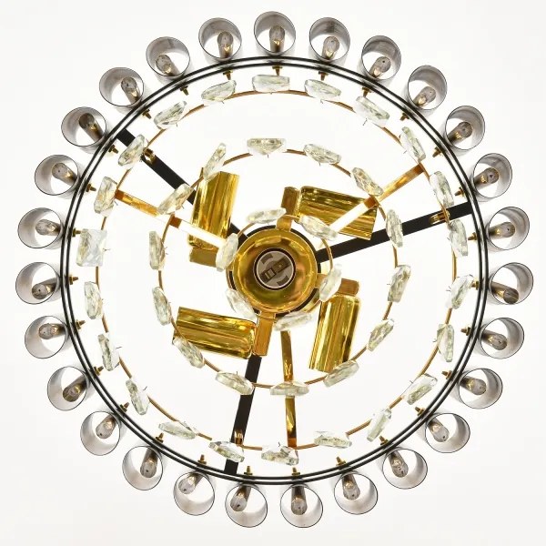 Brilagi - Prisadený luster ECLIPSE 5xE14/10W/230V pr. 38 cm čierna/zlatá