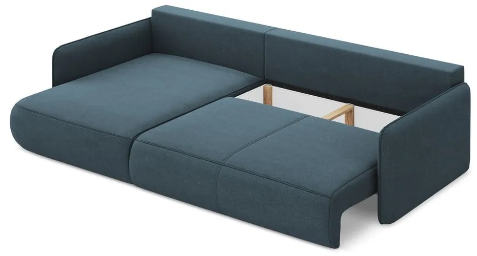 Modrá rozkladacia/s úložným priestorom rohová pohovka (ľavý roh) Nanea – Makamii