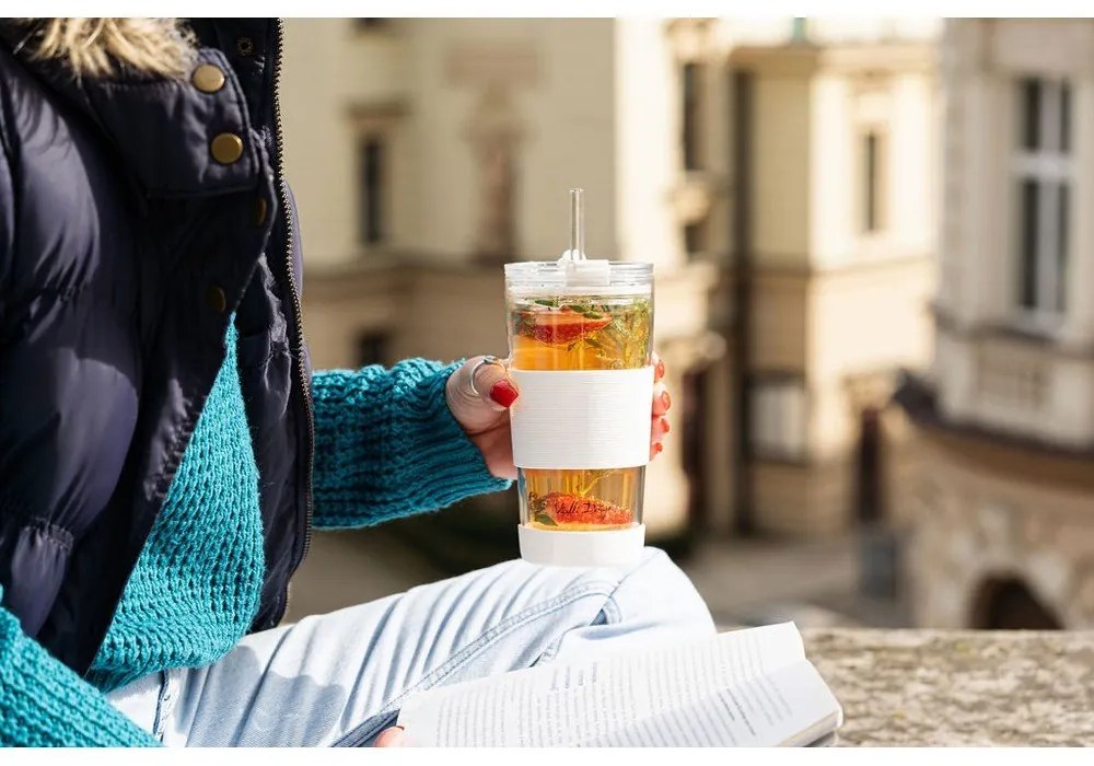 Biely termo hrnček 600 ml Fuori – Vialli Design