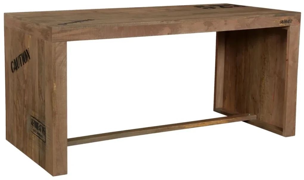 furniture-nabytek.cz - Masívny písací stôl Hankey z mangového dreva, rustikálny matný lak, prírodný – 160×70×75 cm