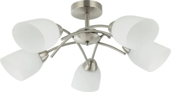 Prisadený luster DONNA 5xE27/60W/230V nikel