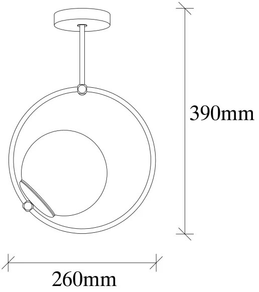 Luster na tyči DOLUNAY 1xE27/40W/230V