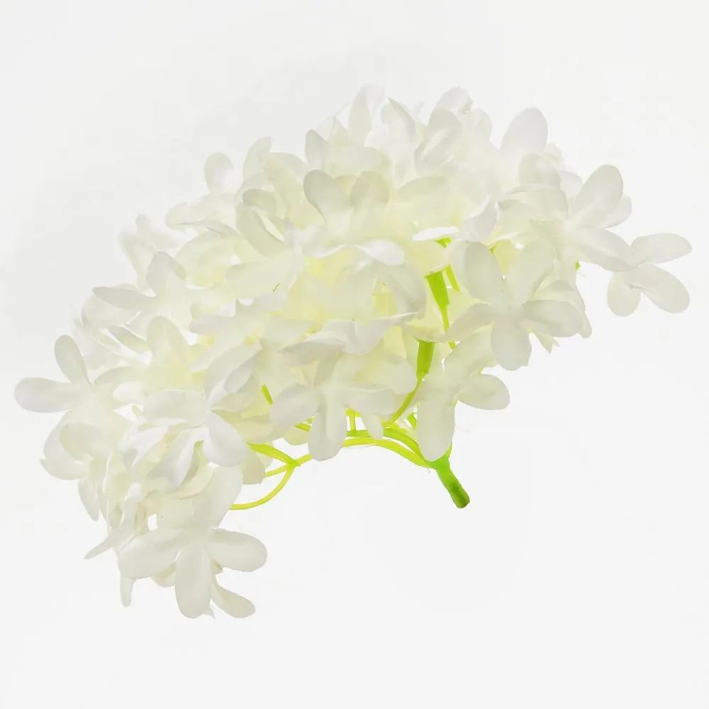 UMELÝ KVET HLAVA HORTENZIA BIELA 12CM