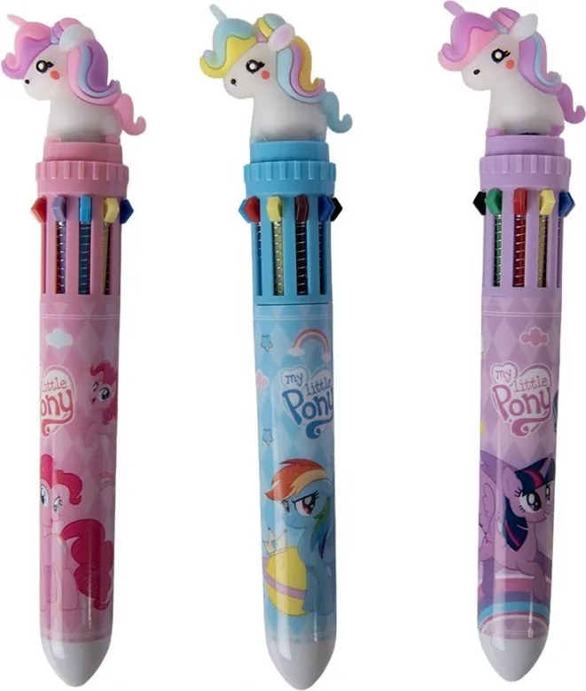 3 ks farebné pero pre deti 10 v 1 – Cute Pony - 15 cm