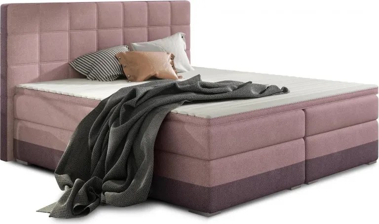 Posteľ Boxspring Damasia 200 x 180, zelená / šedá (DMS 11)