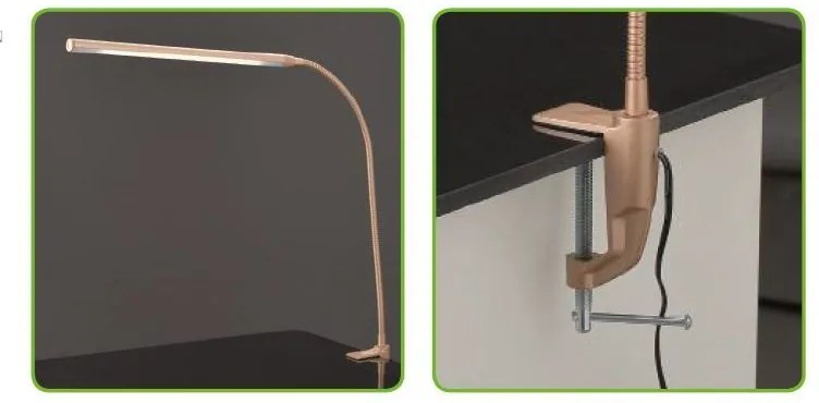 ACA Lighting LED stmievateľná stolná lampička DELGADO 5W/230V/4000K/320Lm/120°/IP20, zlatá