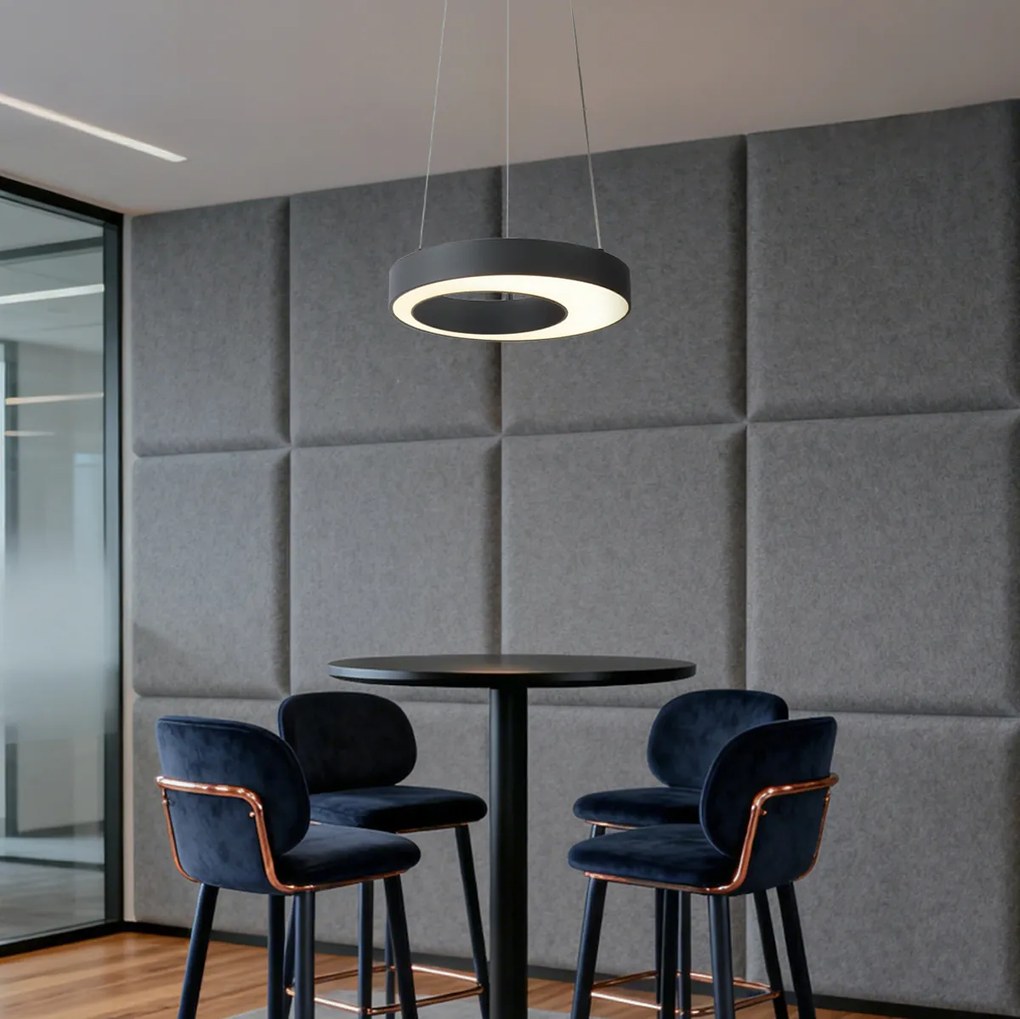 Moderné závesné svietidlo čierne 35 cm s 3-stupňovým stmievaním - Organici