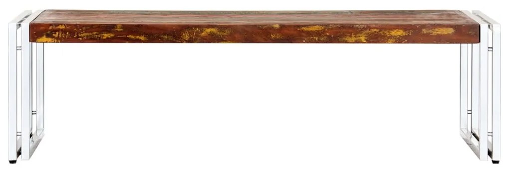 vidaXL Konferenčný stolík masívne recyklované drevo 120x60x35 cm