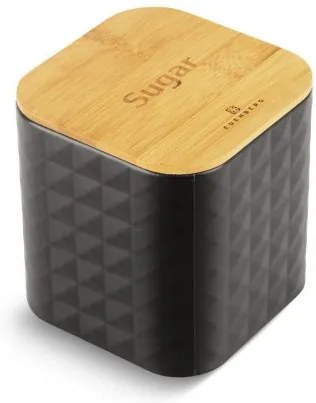 WELLHOX sada chlebníka s 3 dózami v čiernej farbe