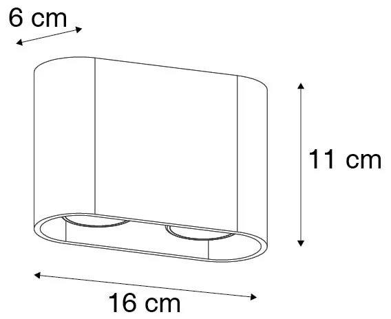 Moderný reflektor biely - Ronda Duo