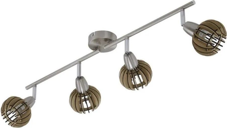 Briloner 2852-041 - Bodové svietidlo RETRO 4xE14/5,5W/230V kaučukovník