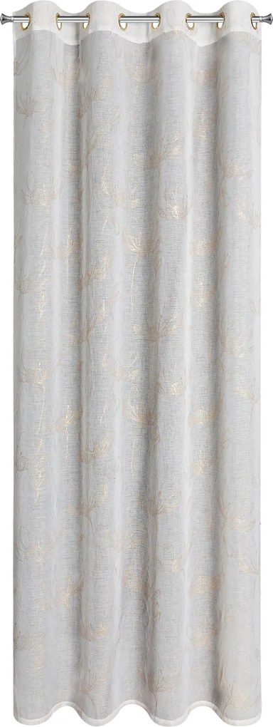 ZÁCLONA NA KRÚŽKOCH AMALIA 140X250 CM VZOROVANÁ