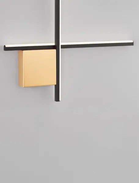 Dizajnové nástenné svietidlo Cross 50 zlatá