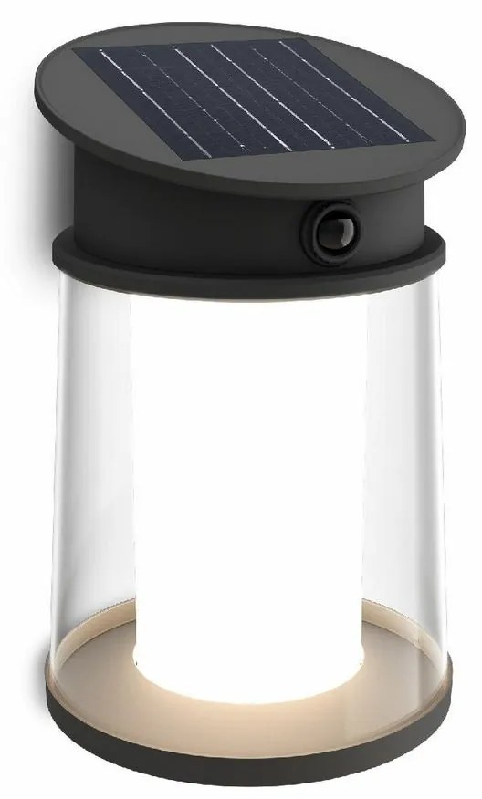 Philips Juda UltraEfficient solárne LED svietidlo so senzorom čierna, 3,2 W, 500 lm, 4000 K