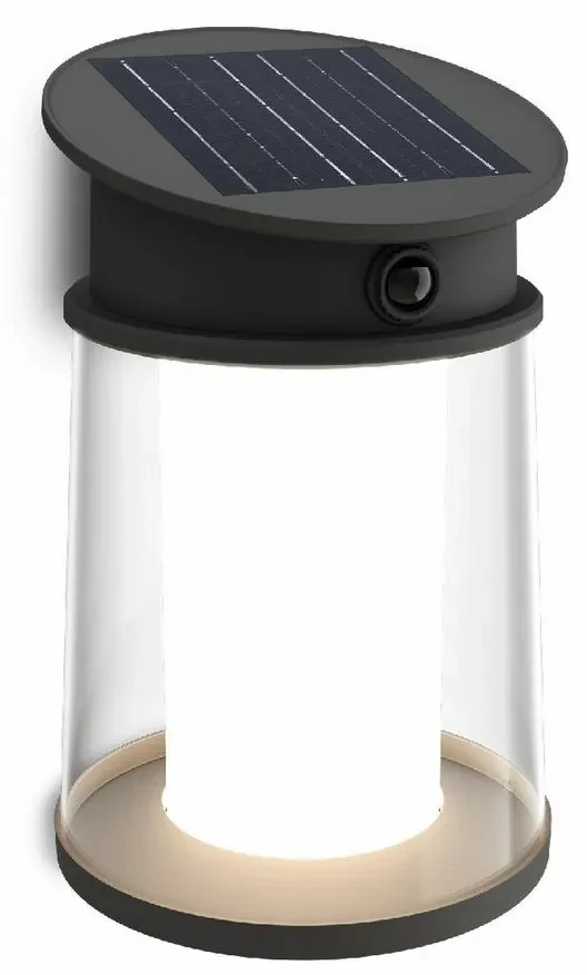 Philips Juda UltraEfficient solárne LED svietidlo so senzorom čierna, 3,2 W, 500 lm, 4000 K
