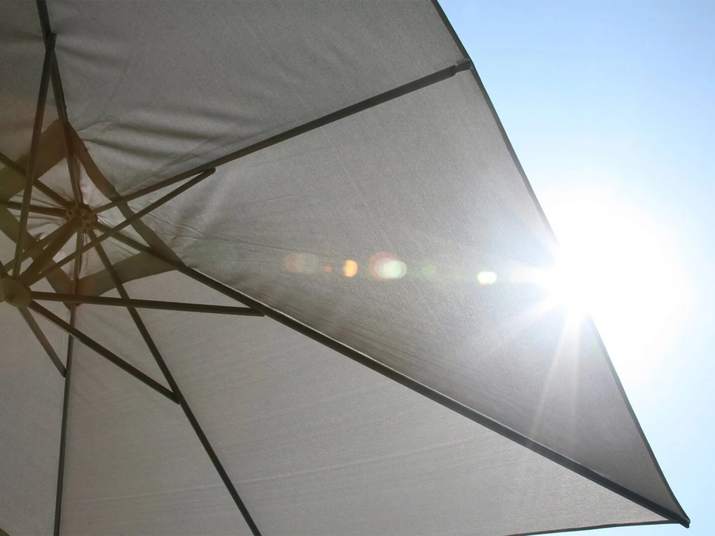 Horizon Premium slnečník 300x300 cm sivohnedý