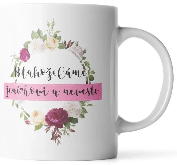 Sablio Hrnček Gratulujeme neveste a ženíchovi - 200 ml - espresso