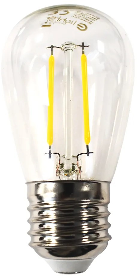 Dekoračná LED žiarovka E27 teplá 2700k 1,5w 100 lm
