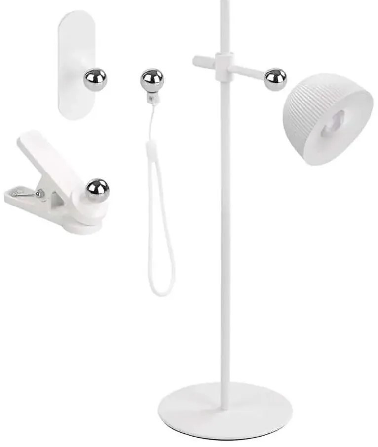 LED Stmievateľná nabíjacia stolná lampa magnetická 4v1 LED/4,2W/3,7V 4000K biela