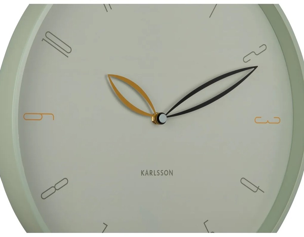 Karlsson 6012GR dizajnové nástenné hodiny zelená, pr. 40 cm
