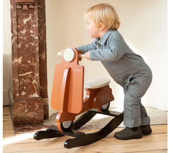 Childhome Hojdací skúter drevený RUST BLACK