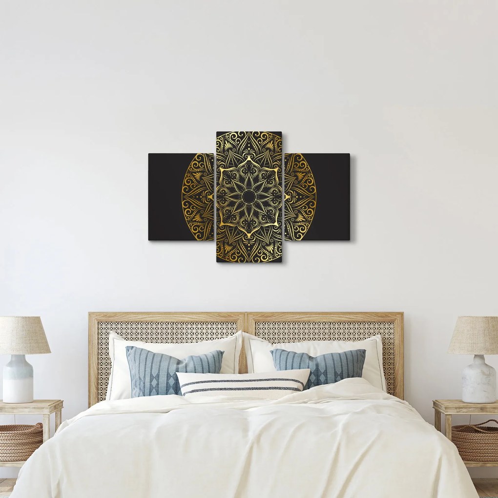 Obraz zlaté abstrakcie (90x60 cm)