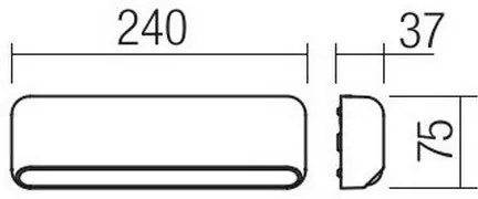Redo 90072 - LED Vonkajšie nástenné svietidlo SAPO 1xLED/5W/230V IP65
