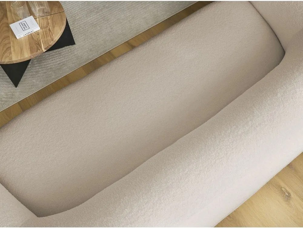 Béžová pohovka z textílie buklé 193 cm Elina – Bobochic Paris