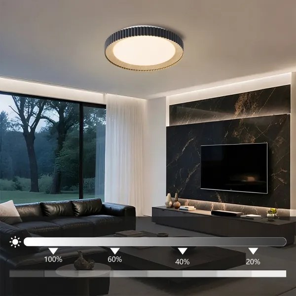 Brilagi - stmievateľné LED stropné svietidlo NEXO LED/48W/230V 3000-6000K čierne, priemer 43 cm, s diaľkovým ovládaním