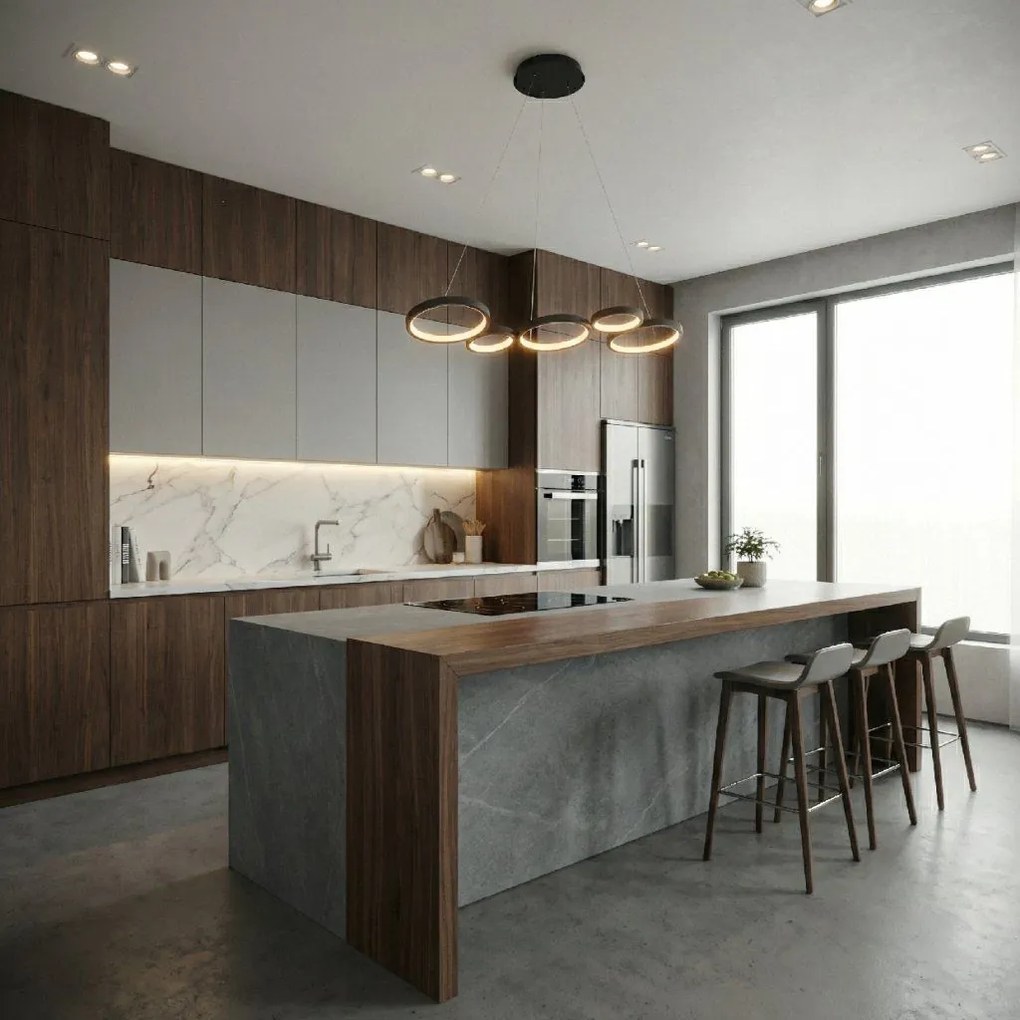 Toolight Toolight, LED stropné svietidlo 85cm, 35W, 4000K, 2000lm, APP1923-CP, čierna, OSW-66065
