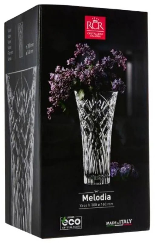 KRIŠTÁĽOVÁ VÁZA RCR MELODIA 300MM