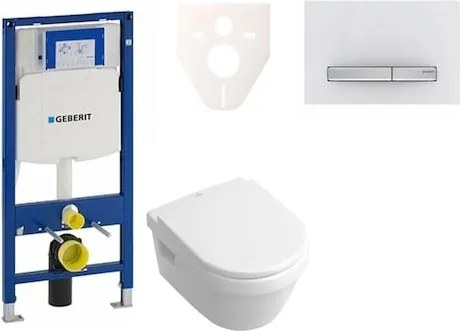 Cenovo zvýhodnený závesný WC set Geberit do ľahkých stien / predstenová montáž + WC Villeroy &amp; Boch Omnia Architectura 111.300.00.5NB8