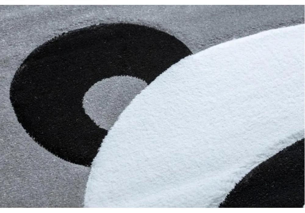 Detský kusový koberec Panda sivý 120x170cm